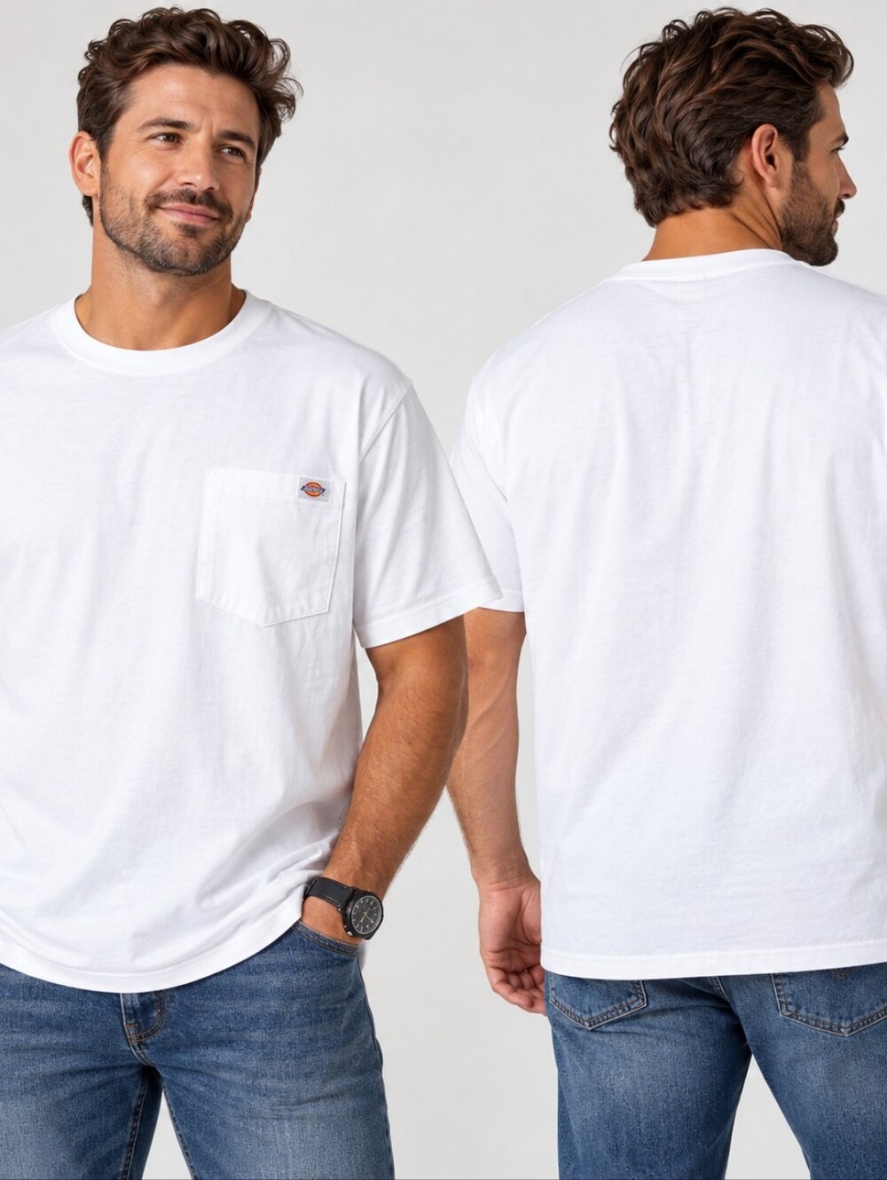 Dickies XL White Pocket T-Shirt Workwear Utility Contemporary Casual NWT